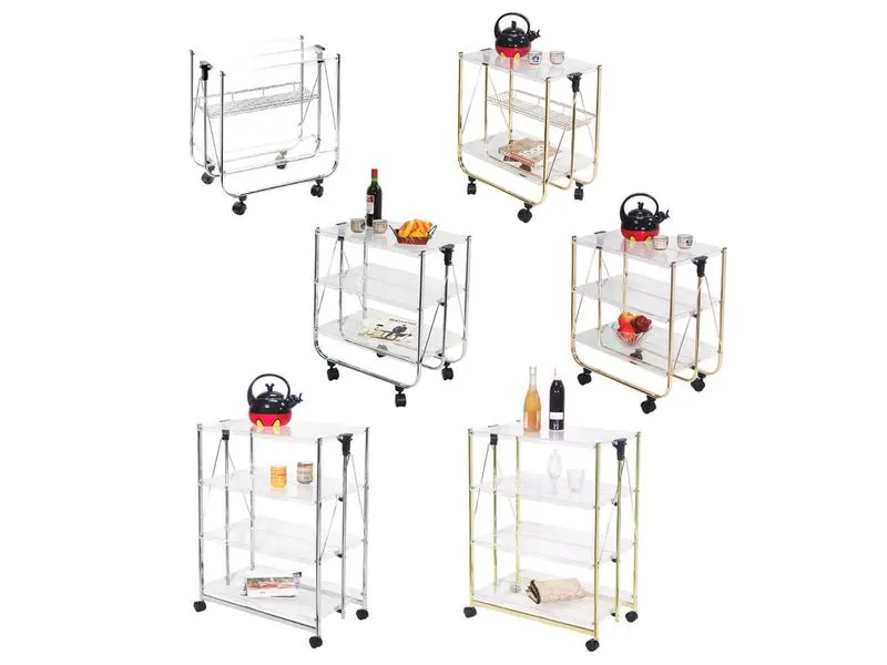 carrello in acrilico su ruote