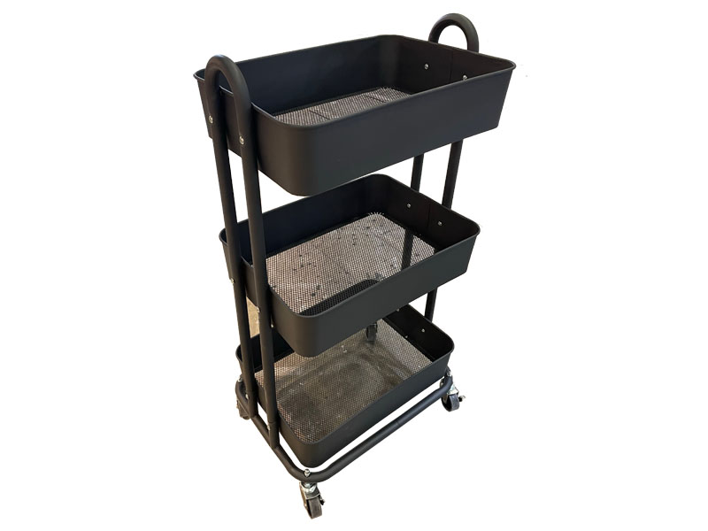 3 Tier Iron Basket Storage Trolley